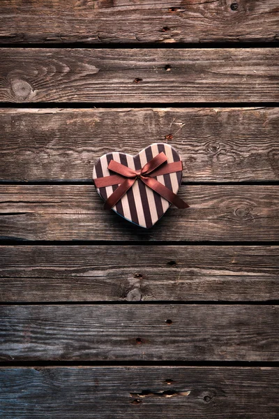 Heart shaped Valentines Day gift box — Stock Photo, Image