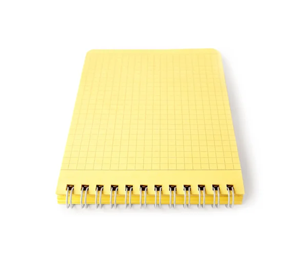 Livro de notas amarelas em branco — Fotografia de Stock
