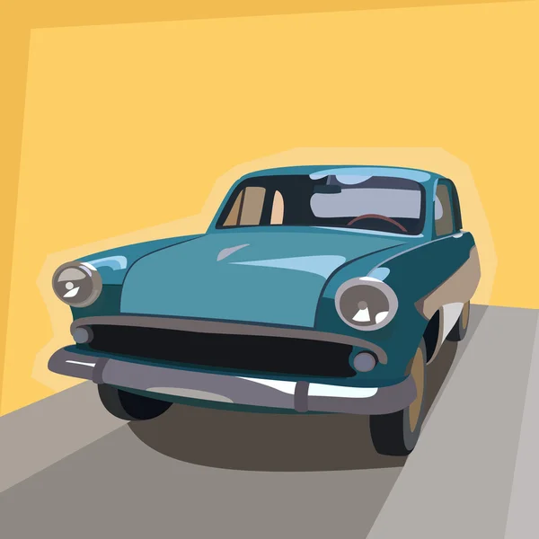 Ilustración de un coche retro — Vector de stock