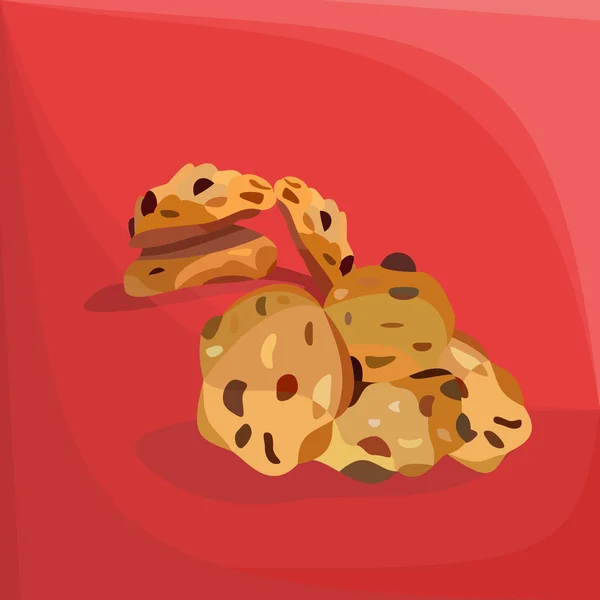 Yulaf ezmeli kurabiye çizimi — Stok Vektör