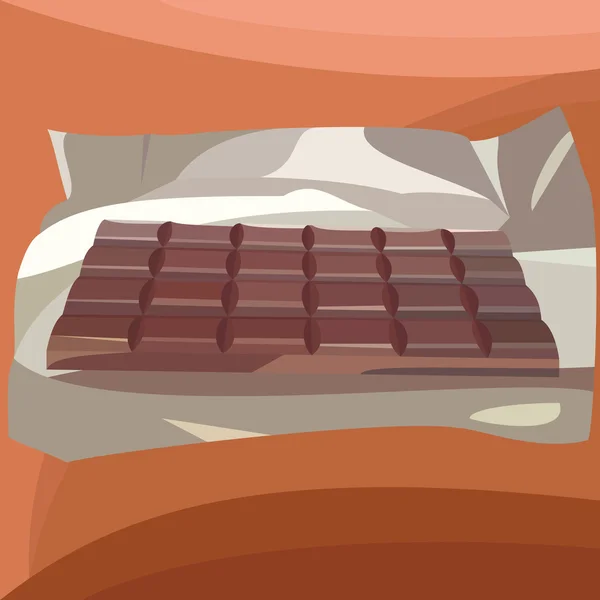 Ilustração de uma barra de chocolate — Vetor de Stock