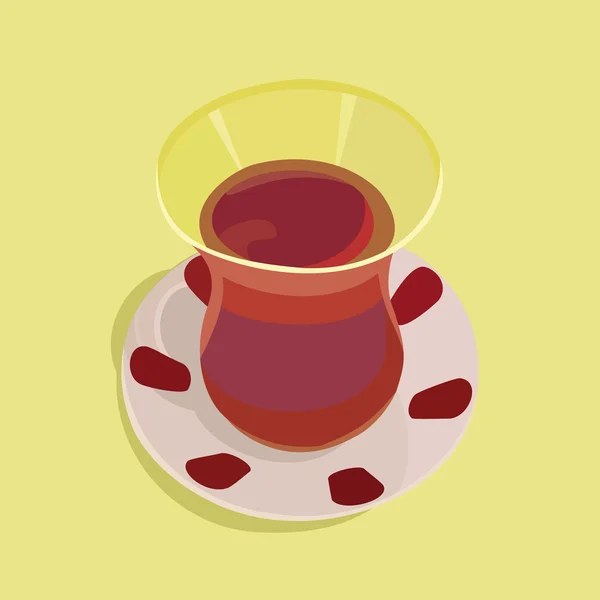 Xícara de chá turco — Vetor de Stock