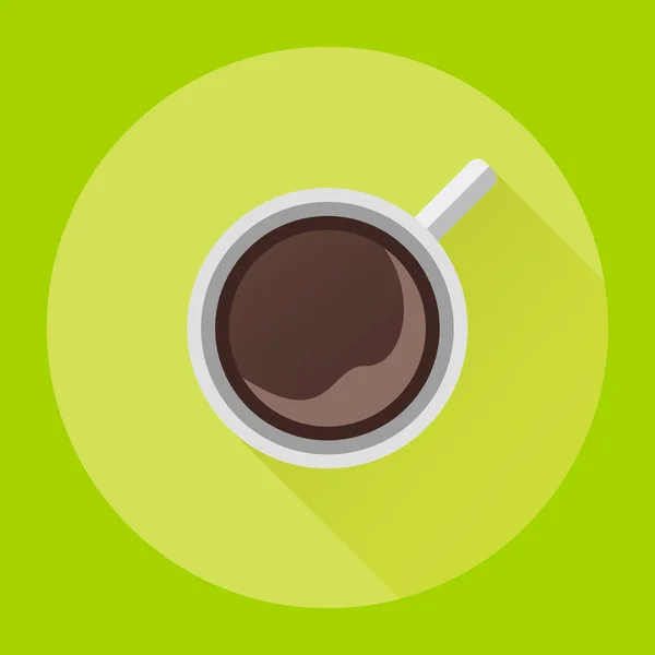 Cup of coffee flat icon — Stock Vector