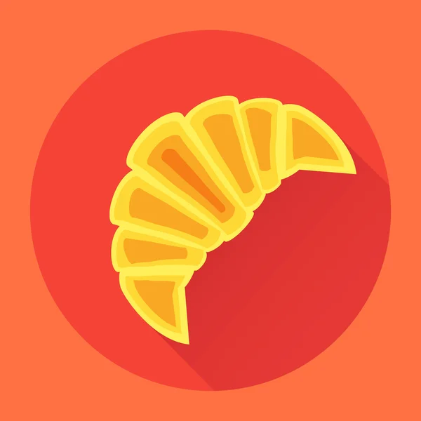 Croissant Icône plate — Image vectorielle