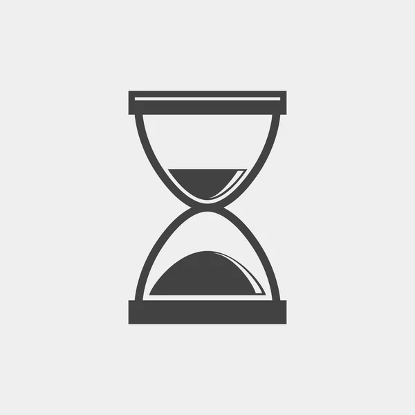 Reloj de arena icono monocromo — Vector de stock