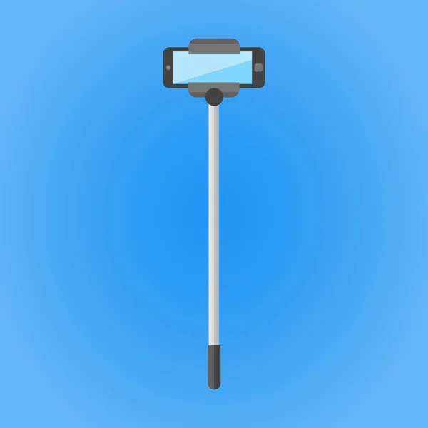 Selfie stick vector ilustración — Vector de stock