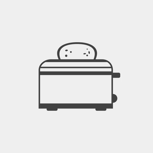 Toaster monochrome icon — Stock Vector