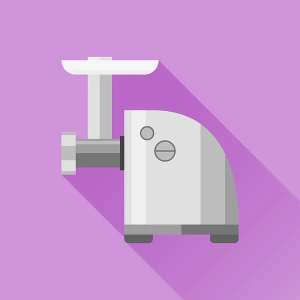 Electric meat grinder flat icon — Stock Vector