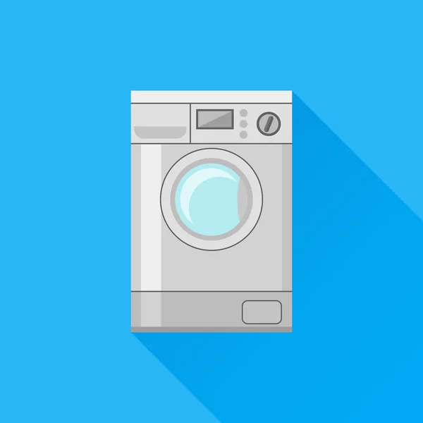 Wasmachine platte pictogram — Stockvector