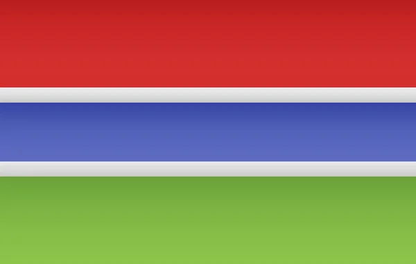 Gambia Flag — Stock Vector