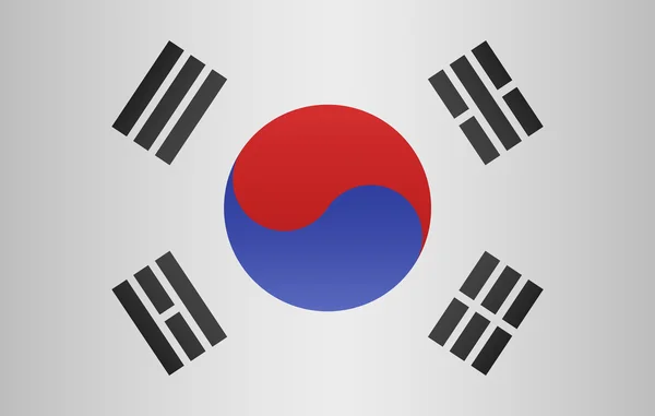 Corea del Sur bandera — Archivo Imágenes Vectoriales