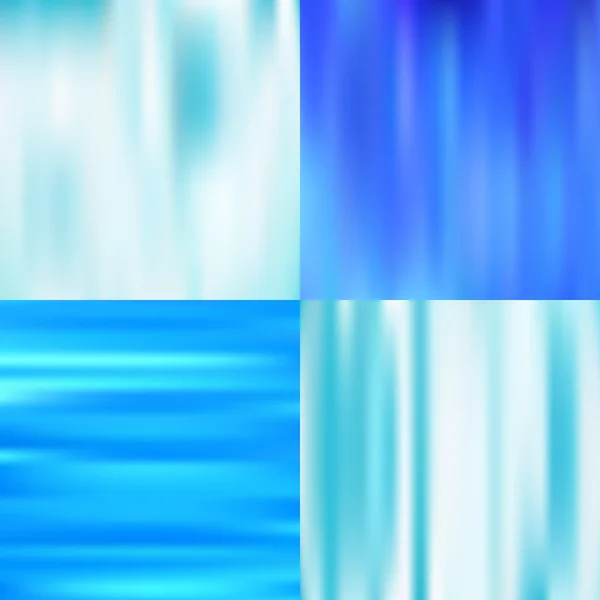 Satz von blauen abstrakten verschwommenen Vektorhintergrund — Stockvektor