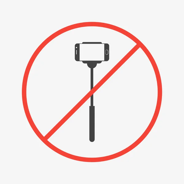 Nenhum ícone de selfie sticks —  Vetores de Stock