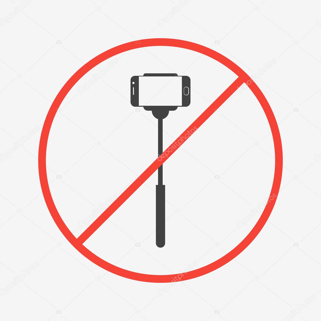 No selfie sticks icon