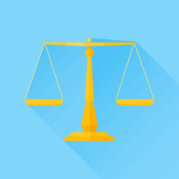 Escalas de justiça ícone plana — Vetor de Stock