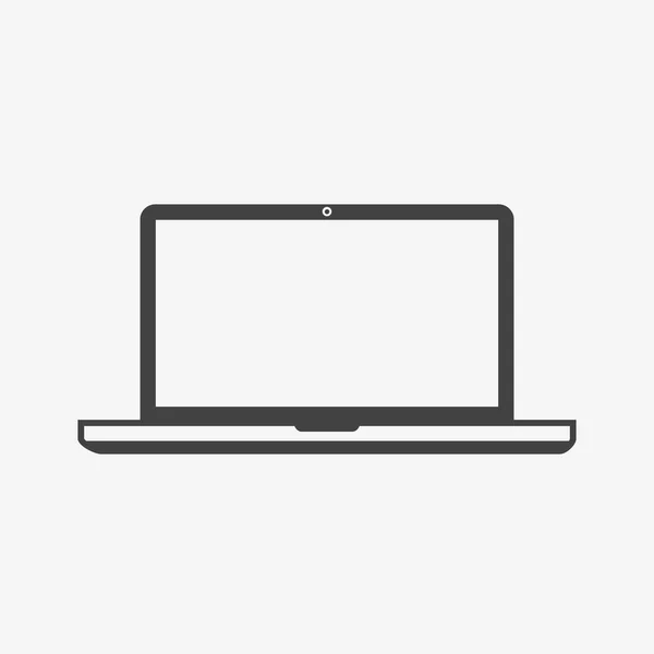 Laptop monochrome Ikone — Stockvektor