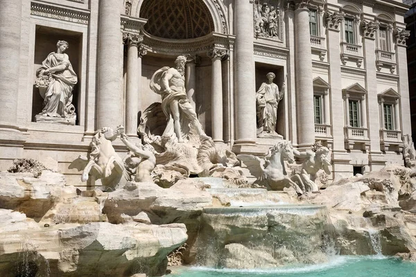 Fontana Trevi Roma Italia Antigua Fuente Mármol Lugar Famoso Como — Foto de Stock