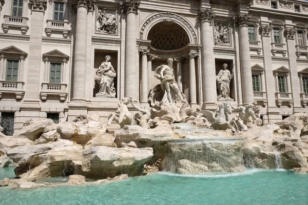 Fontana Trevi Roma Italia Antigua Fuente Mármol Lugar Famoso Como — Foto de Stock