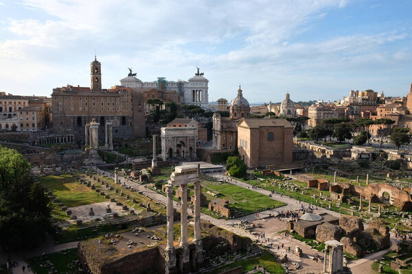 roman forum, ruins of the ancient city of rome, italy