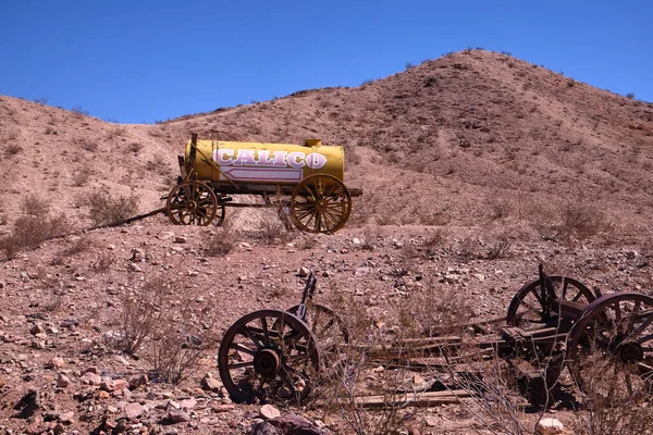 Calico ghost town and former mining town in the mountains in the Mojave Desert, Southern California, USA.