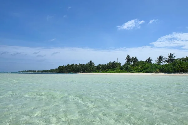Gyönyörű Trópusi Sziget Türkiz Vízzel Dhiffushi Maldív Szigetek — Stock Fotó