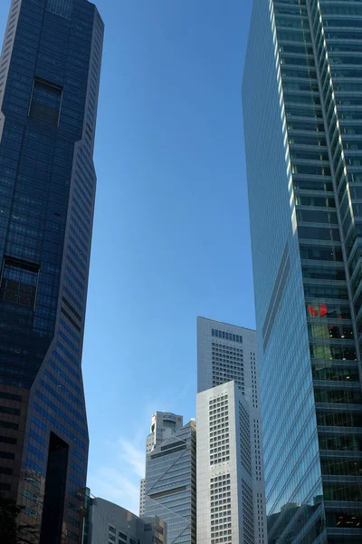 Singapur Finans Bölgesindeki Gökdelenlerin Detayları — Stok fotoğraf