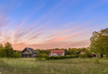 Güzel gün batımı, Aland Adaları Finlandiya