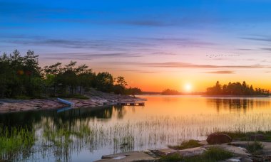 Finlandiya Aland adası defne deniz