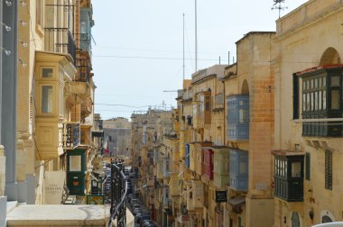 Valletta alley malta clipart