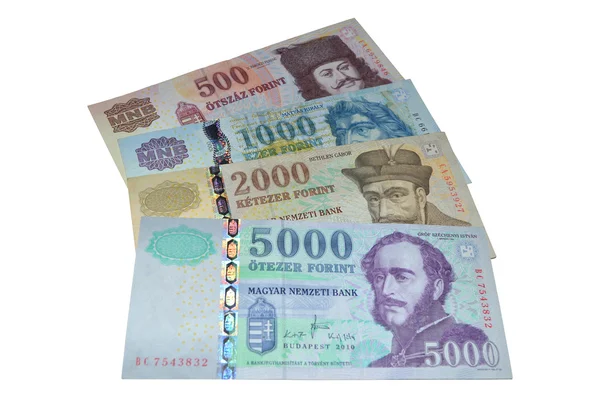 Forint banksnotes húngaro moeda — Fotografia de Stock