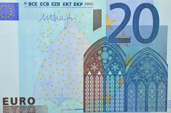 Gothic architecture on Twenty euro banknote — Stock Photo, Image