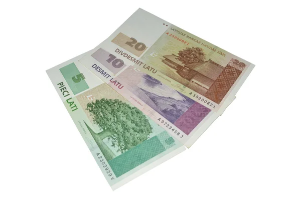 Letonca banknotlar latu — Stok fotoğraf