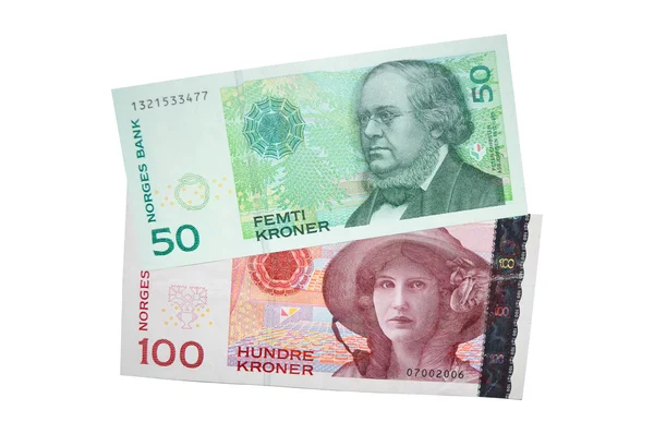 Банкноты норвежских крон — стоковое фото
