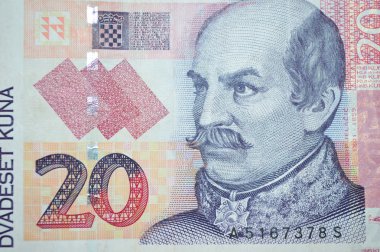 Earl Josip Jelacic Hırvat Kunası banknot üzerinde