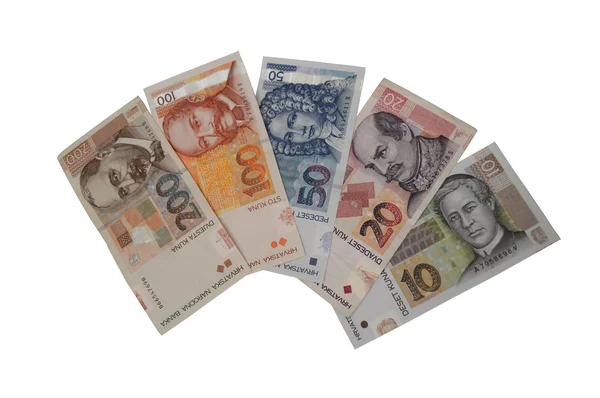 Billete de moneda croata Kuna —  Fotos de Stock