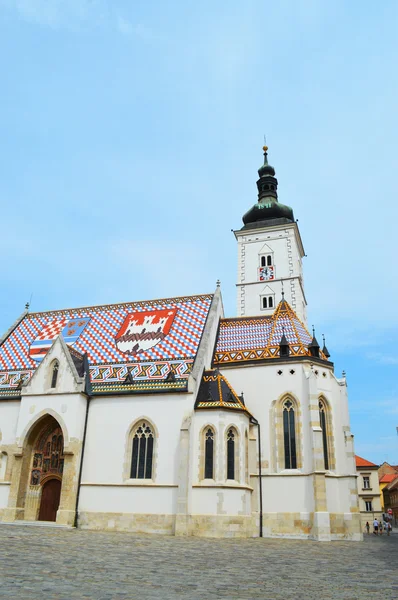 St. Mark's Church in zagreb, Kroatië — Stockfoto