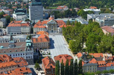Ljubljana Kongresni Trg Meydanı Panoraması