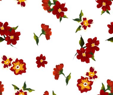 Kusursuz çiçek deseni. El çizimi çiçek deseni tasarımı