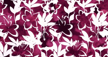 Kusursuz çiçek deseni. El çizimi çiçek deseni tasarımı