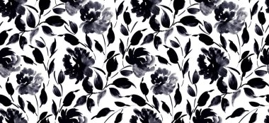 Kusursuz suluboya çiçek desenli tasarım. El çizimi çiçek arkaplanı