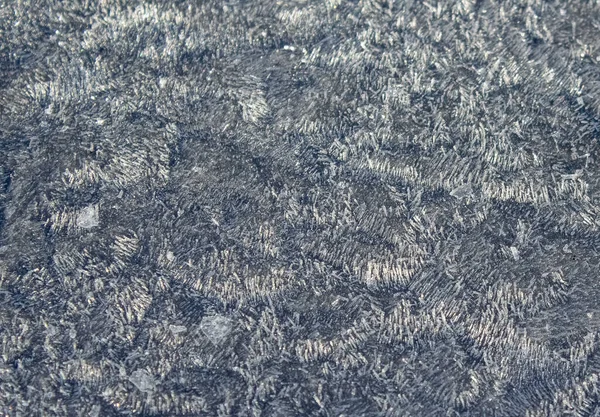Gelo de neve na superfície azul close-up — Fotografia de Stock
