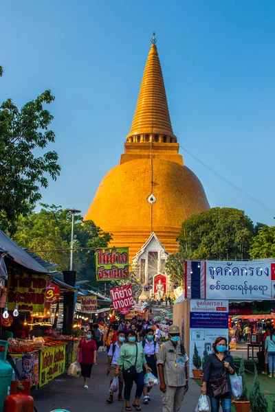Dnech Listopadu 2020 Konal Nakhonu Pathom Chedi Thajský Festival — Stock fotografie