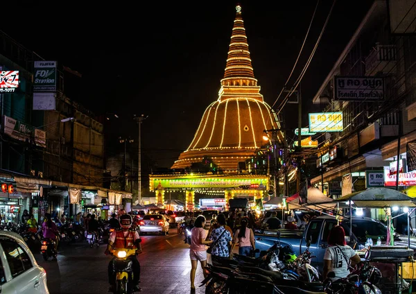 Festival Thaïlandais Est Déroulé Autour Phra Pathom Chedi Nakhon Pathom — Photo