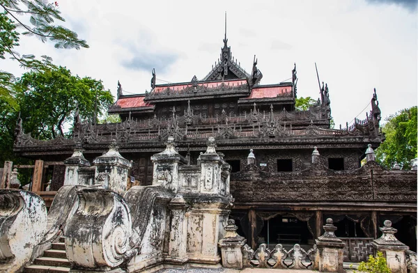 Shwenandaw Monastery Mandalay Burma Asia — Stock Photo, Image