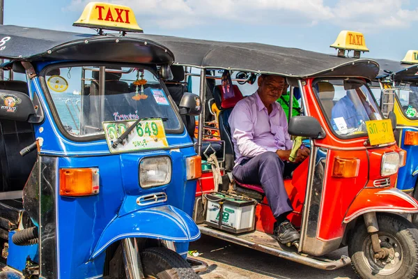 Tuk Tuk Nel Distretto Siracha Chonburi Thailandia Asia — Foto Stock