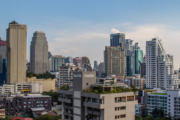 View to the cityscape of Bangkok