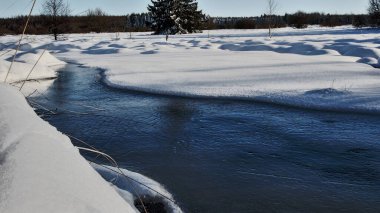 Monschau Ulusal Parkı Eifel Avrupa 'da kış mevsimi