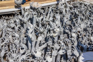 Wat Rong Khun 'daki heykel Kuzey Tayland' daki Chiang Rai