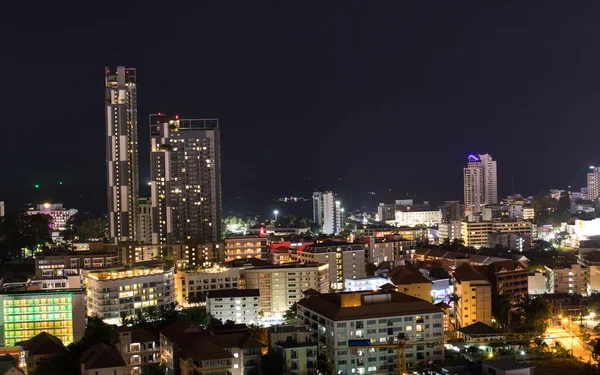 Paysage Urbain Pattaya Dans Nuit — Photo