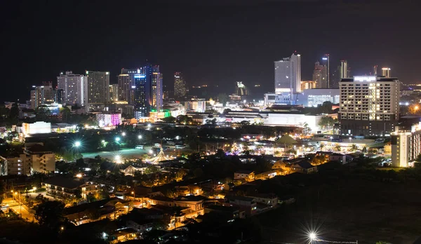 Paysage Urbain Pattaya Dans Nuit — Photo